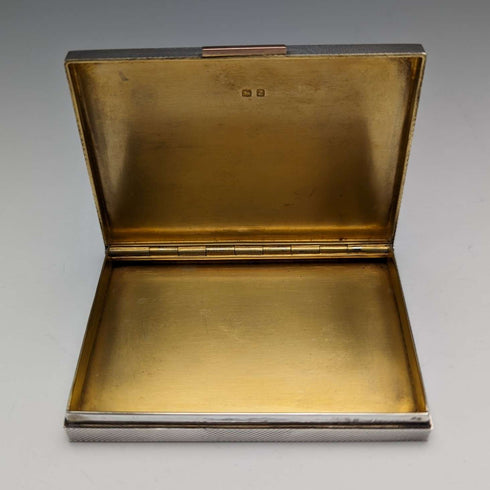 1949 British Vintage Sterling Silver Rose Decoration Cigarette Case 101g JHC