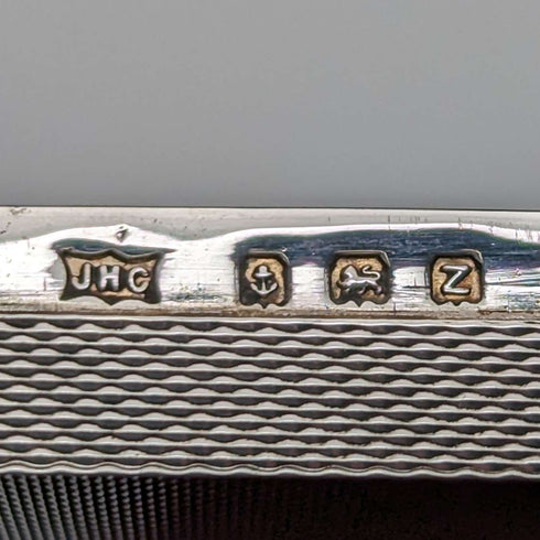 1949 British Vintage Sterling Silver Rose Decoration Cigarette Case 101g JHC
