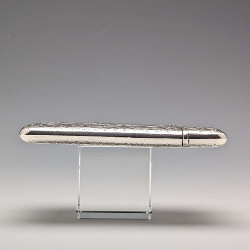 Tarjetero de plata de ley antiguo británico de 1898, 75 g, Saunders and Shepherd
