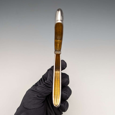 Tarjetero de plata de ley antiguo británico de 1898, 75 g, Saunders and Shepherd