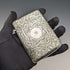 Tarjetero de plata de ley antiguo británico de 1898, 75 g, Saunders and Shepherd