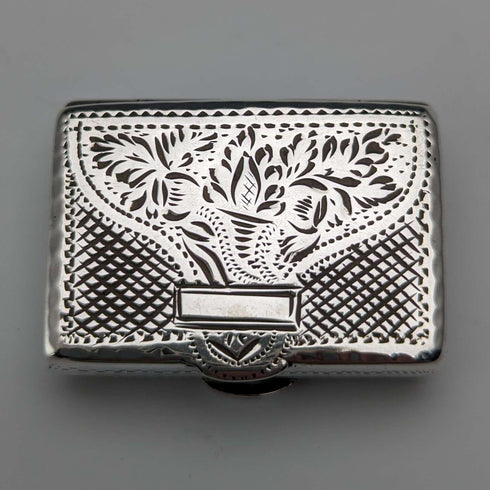 Vinaigrette de plata de ley antigua británica de 1832, con esponja, de John Bettridge