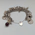 British vintage sterling silver charm bracelet 100g