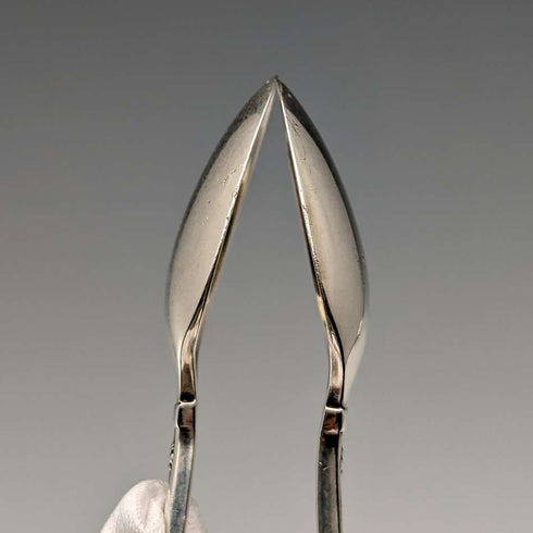 Pinzas para azúcar de plata de ley, antigüedad británica de 1893, 29 g, John Round and Son