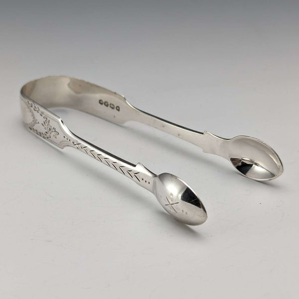1885년 영국 앤티크 순은제 슈거 통(설탕 집게) 28g Wakely and Wheeler