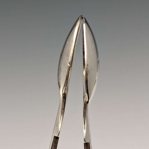 1885 British Antique Sterling Silver Sugar Tongs 28g Wakely and Wheeler