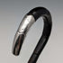 Circa 1910 British Antique Ladies Cane, Curved Handle, Sterling Silver Decoration, 83cm