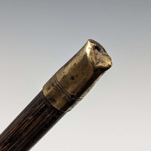 1911年 英国古董女士手杖 兽角手柄 纯银装饰 92厘米