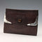 Monedero de cuero con adornos de plata de ley, antiguo, británico, 1917, Frederick Wilson