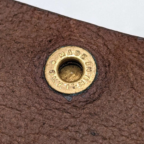 Monedero de cuero con adornos de plata de ley, antiguo, británico, 1917, Frederick Wilson