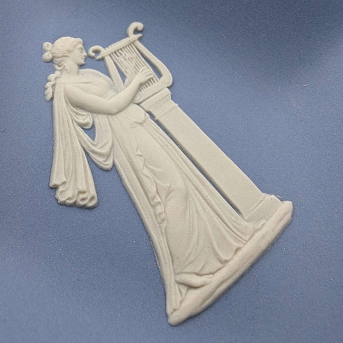 Juego de 4 platos de Jasperware de Wedgwood, vintage británico, azul pálido