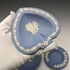 Juego de 4 platos de Jasperware de Wedgwood, vintage británico, azul pálido