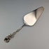 Antique 800 Silver Pastry Server with Rose Sculpture