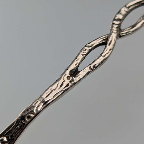 Antique 800 Silver Pastry Server with Rose Sculpture
