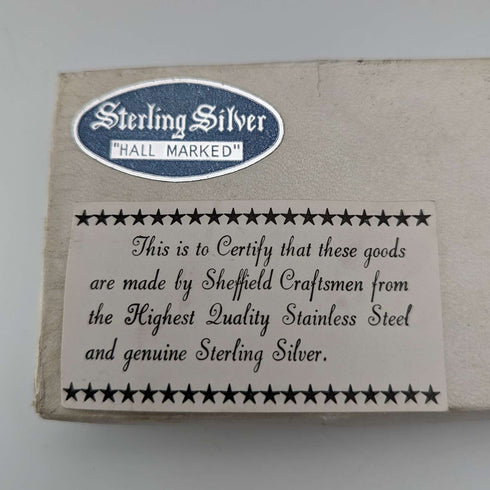 1973 年英國復古純銀手柄蛋糕切片機盒裝哈里森兄弟
