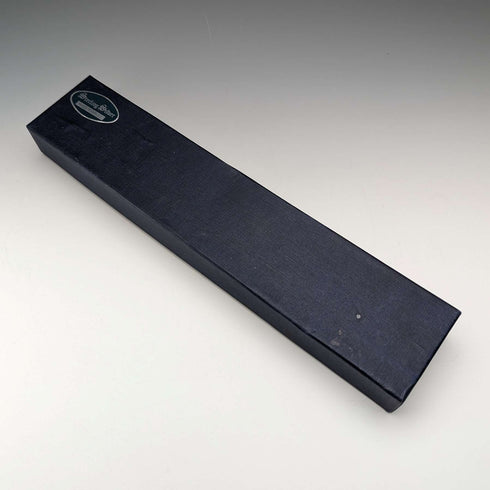 Cuchillo para pasteles vintage británico de 1992, con mango de plata esterlina, en su caja, Harrison Brothers