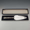 Cuchillo para pasteles vintage británico de 1992, con mango de plata esterlina, en su caja, Harrison Brothers