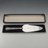 Cuchillo para pasteles vintage británico de 1992, con mango de plata esterlina, en su caja, Harrison Brothers