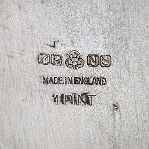Jarra de Jersey de plata chapada vintage británica de 1 pinta