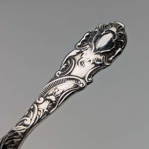 Cuchara para té de plata esterlina, antigüedad británica de 1899, por George Jackson y David Fullerton