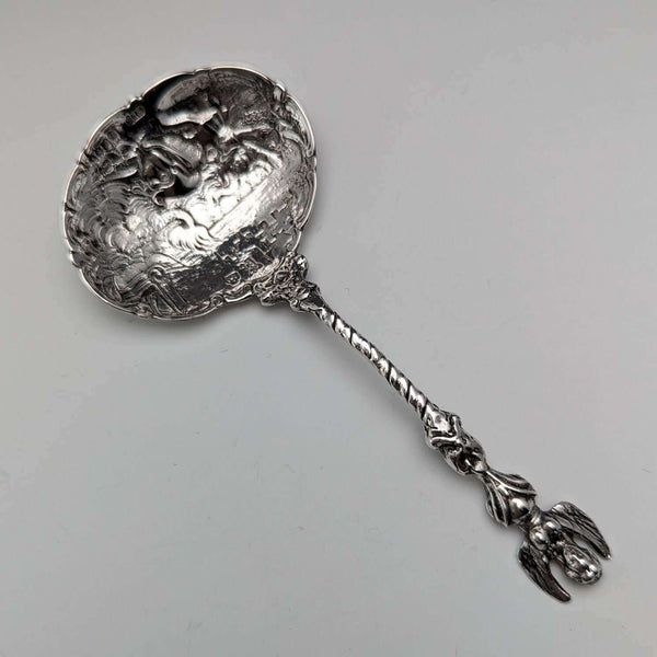 1901年 英国古董 纯银茶叶勺 Elly Isaac Miller