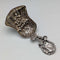 1880 British Antique Sterling Silver Tea Caddy Spoon with Grape Decoration