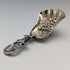 1880 British Antique Sterling Silver Tea Caddy Spoon with Grape Decoration