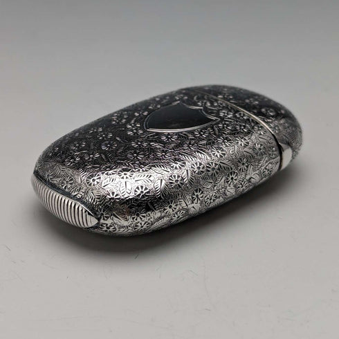 Vesta case de plata de ley antigua inglesa de 1876, 33 g, caja para cerillas, Howard James