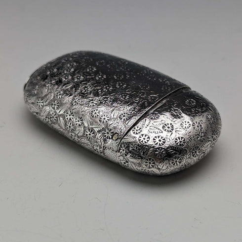 Vesta case de plata de ley antigua inglesa de 1876, 33 g, caja para cerillas, Howard James