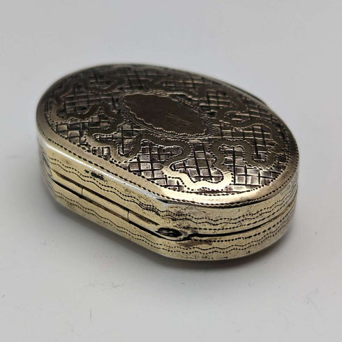 1819年 英国アンティーク 純銀製 ヴィネグレット スポンジ付 John Shaw
