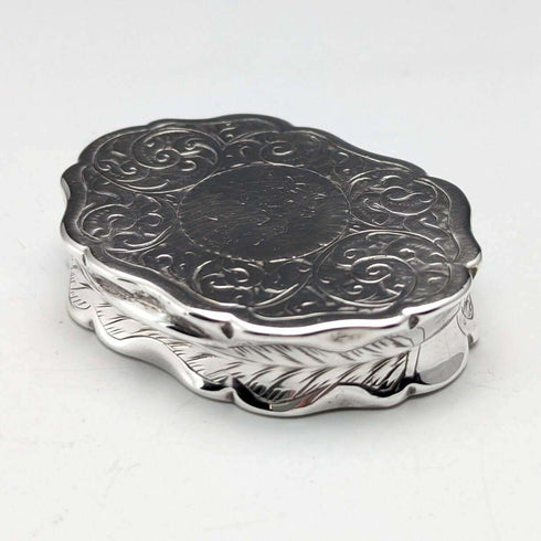 1894 British Antique Sterling Silver Vinaigrette George Unite