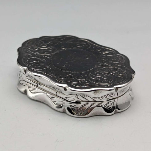 1894 British Antique Sterling Silver Vinaigrette George Unite