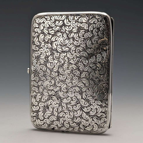 Estuche para tarjetas de plata de ley, estilo libro, 1897, Reino Unido, 122g, Deakin and Francis