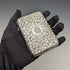 Estuche para tarjetas de plata de ley, estilo libro, 1897, Reino Unido, 122g, Deakin and Francis