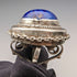 Late 19th Century British Antique Sterling Silver Albert Chain 61g Lapis Lazuli Fob