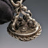 Late 19th Century British Antique Sterling Silver Albert Chain 61g Lapis Lazuli Fob