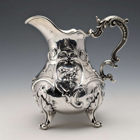 1848 British Antique Sterling Silver Cream Jug 312g Robert Hennell III