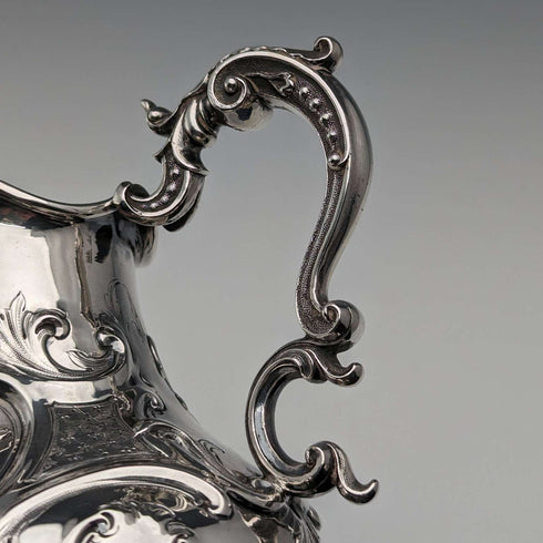 1848 British Antique Sterling Silver Cream Jug 312g Robert Hennell III
