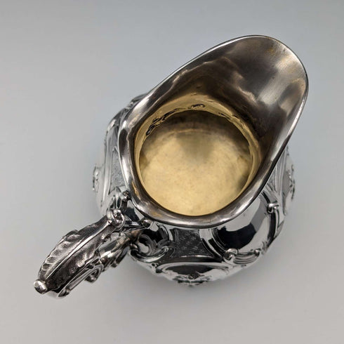 1848 British Antique Sterling Silver Cream Jug 312g Robert Hennell III