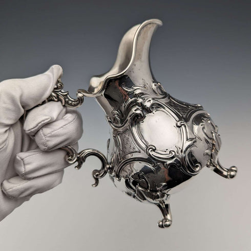 1848 British Antique Sterling Silver Cream Jug 312g Robert Hennell III