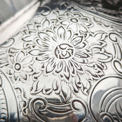 Jarra Jersey de plata chapada vintage británica de 2 pintas