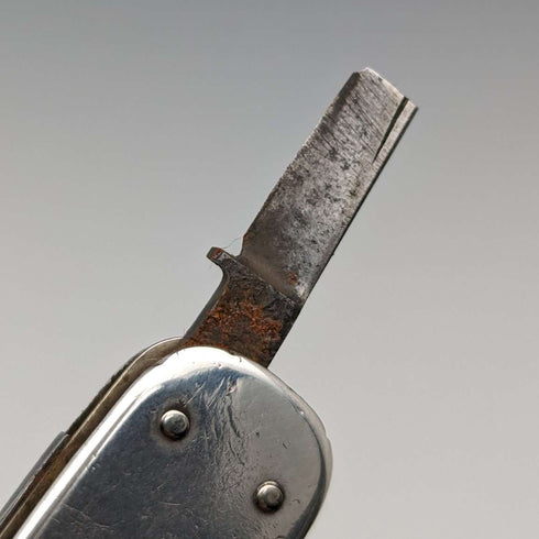 1923 Multiusos con mango de plata esterlina, vintage británico, Needham Brothers