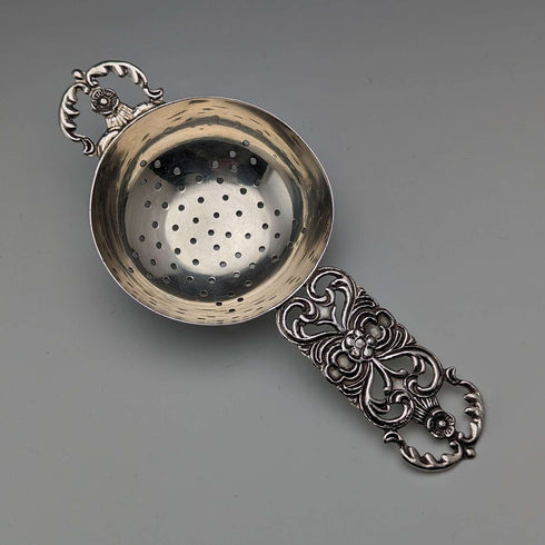 Vintage Sterling Silver Tea Strainer Openwork Engraving 40g