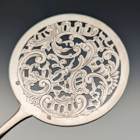 ベルギー アンティーク 800シルバー製 透かし装飾 ケーキサーバー 54g