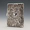 Estuche para tarjetas de plata esterlina, estilo doble hoja, con relieve de ángeles, antigüedad británica de 1900, 117 g, WILLIAM COMYNS