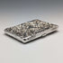 Estuche para tarjetas de plata esterlina, estilo doble hoja, con relieve de ángeles, antigüedad británica de 1900, 117 g, WILLIAM COMYNS