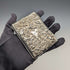 Estuche para tarjetas de plata esterlina, estilo doble hoja, con relieve de ángeles, antigüedad británica de 1900, 117 g, WILLIAM COMYNS
