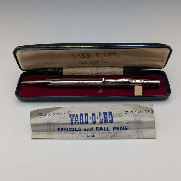 British Vintage Yard O' Red Platinine Propelled Pencil in Case