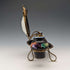 Circa 1900 British Antique Brass, Ceramic Pocket Watch Holder Accessory Tray