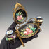 Circa 1900 British Antique Brass, Ceramic Pocket Watch Holder Accessory Tray